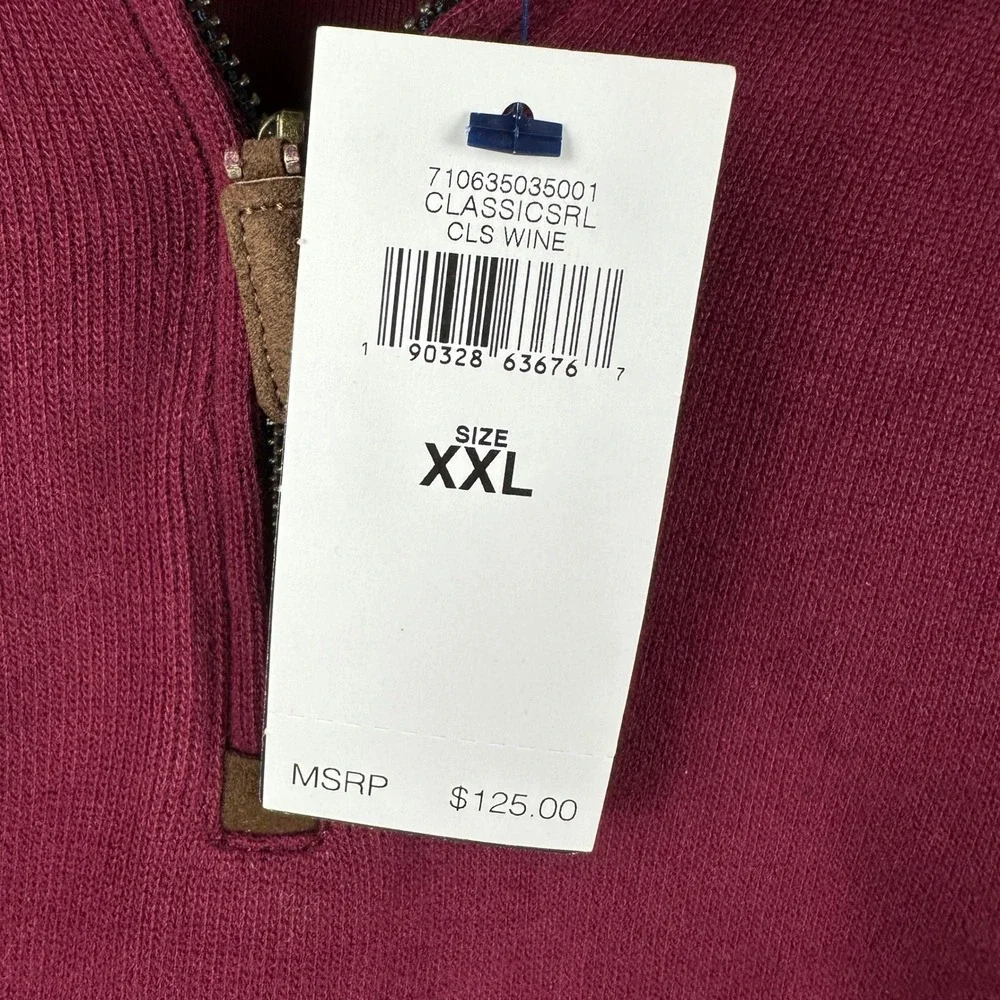 Polo Ralph Lauren Half Zip Pullover Wine Burgundy Cotton Knit New Mens XXL